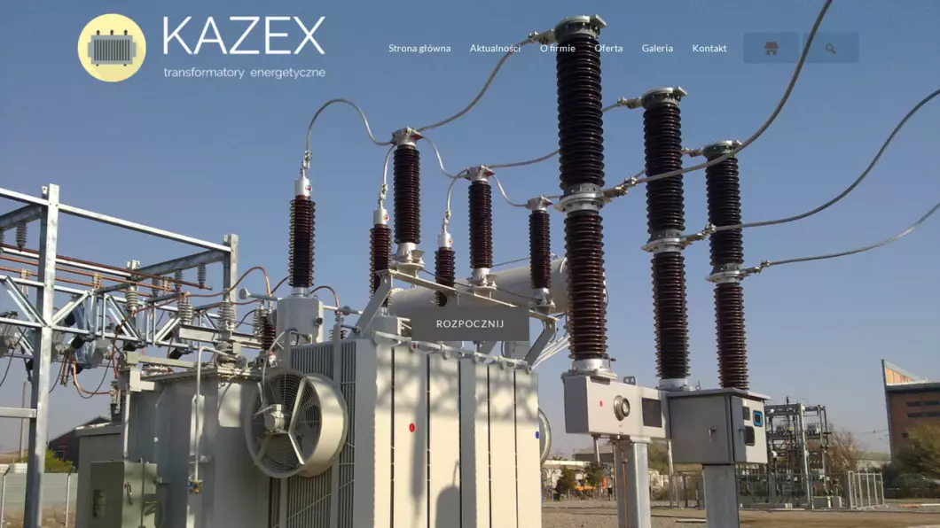 Transformatory energetyczne Kazex - zrzut ekranu