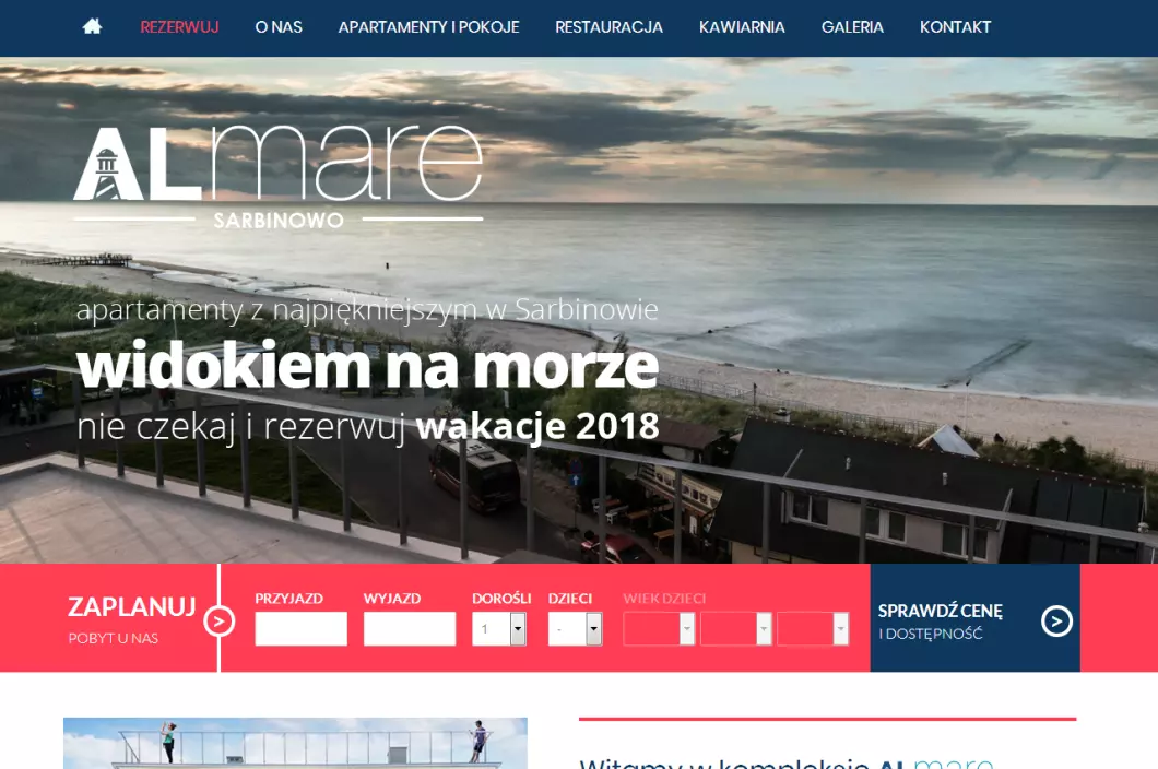 Apartamenty Sarbinowo | Pensjonat Al Mare - zrzut ekranu