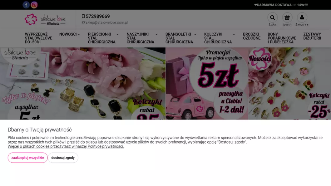 Biżuteria ze stali chirurgicznej - StaloweLOVE - zrzut ekranu