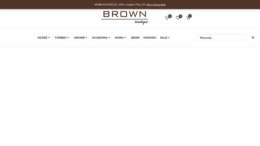 Ekskluzywna odzież damska BROWN Boutique - zrzut ekranu