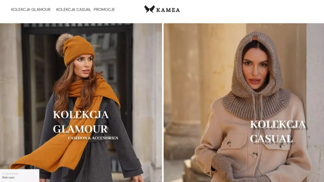Kamea - polski producent nakryć głowy i szalików - zrzut ekranu